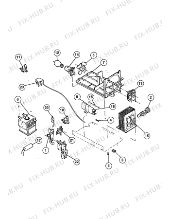 Взрыв-схема микроволновой печи Electrolux EMM3402 - Схема узла Microwave equipment